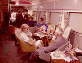 
Lounge car interior on the Trans Karoo passenger train.
