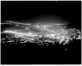 Cape Town, 1947. City lights at night.