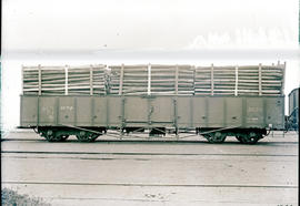 
SAR bogie open wagon, not dropsided Type B-11 No 5070 loaded with timber, ex CGR.
