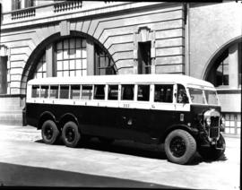 Johannesburg, 1936. SAR Thornycroft combination bus and goods truck No 335.