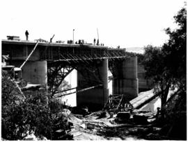 July 1959. New bridge under construction over Orange river.