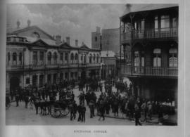 Johannesburg, 1896. Exchange corner. (Booklet on Early Johannesburg)
