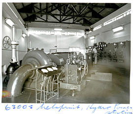 "Nelspruit district, 1954. Hydropower station interior."