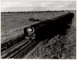 Christiana district, 1960. Blue Train headed by SAR Class 25NC.