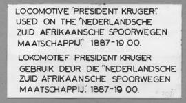 
PPR No 1 'President Kruger' later IMR No 1 later CSAR Class SAR Class D No 56..
