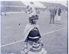 
Zulu woman in sports arena.

