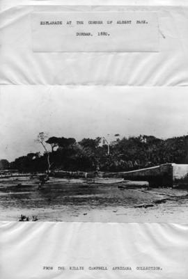 Durban, 1880. Esplanade at the corner of Albert Park. (Killie Campbell Collection)
