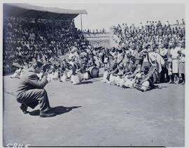 Johannesburg, 1951. Photographer at work at tribal dance.