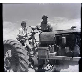 "Kroonstad district, 1946. Farmer and son."