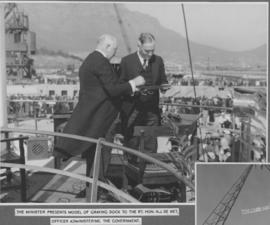 Cape Town, 18 September 1945. Opening ceremony of Sturrock dock in Table Bay Harbour. Minister St...