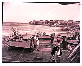 Bredasdorp district, 1961. Arrival of fishing boats at Arniston