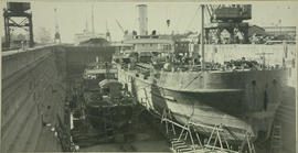 Durban. The 'Blesbok' in the graving dock of Durban Harbour.