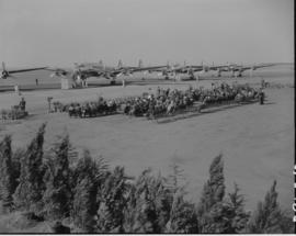 Johannesburg, August 1950. Palmietfontein Airport. SAA Lockheed Constellation name christening ce...