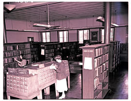 Springs, 1954. Public library interior.
