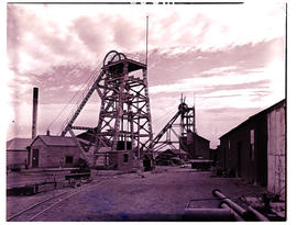 "Kimberley, 1948. Headgear at Bultfontein diamond Mine."