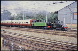 June 1990.  NZASM No 1 a '14 Tonner' also refered to as 'Emil Kessler' leads '46 Tonner' 'Preside...