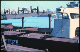 Port Elizabeth, October 1972. Loading of manganese ore into cargo ship 'Yuho Maru' in Port Elizab...