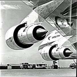
Engines of SAA Boeing 747 ZS-SAN 'Lebombo'.
