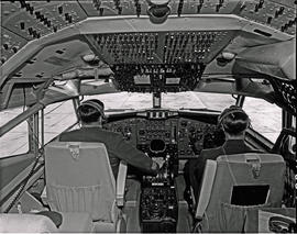 
SAA Boeing 707 ZS-CKC interior, cockpit.
