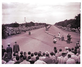 Springs, 1954. Annual South African motorcycle road race.