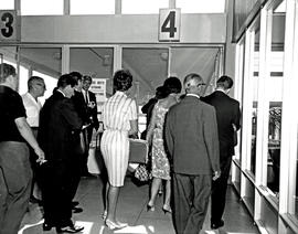 Johannesburg, 1965. Jan Smuts airport. Passenger exit.