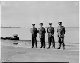 Cape Town, April 1947. Group photo of SAR policemen at Table Bay Harbour.