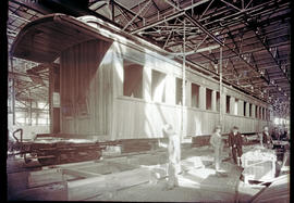 Johannesburg, 1934. E-12 SAR coach Type E-12 construction in Germiston workshop.