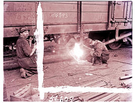 "Uitenhage, 1950. Mechanical workshop."