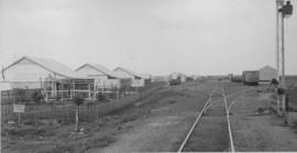 Vryburg, 1895. Station looking north with staff housing on the left. (EH Short)