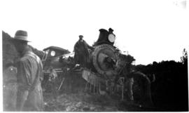 Derailed steam locomotive. (Lund collection)