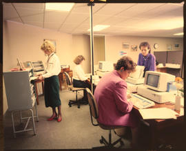Johannesburg, May 1989. Typist office at SAR Manpower Department. [D Dannhauser]