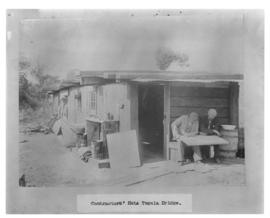 Circa 1902. Construction Durban - Mtubatuba: Contractor's huts at Tugela Bridge. (Album on Zulula...