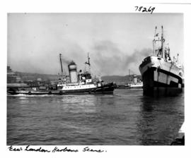 East London, 1968. Harbour tug in Buffalo Harbour..