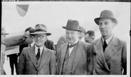 Johannesburg, September 1945. Palmietfontein. Arrival of Avro York G-AGNR with Minister Sturrock ...
