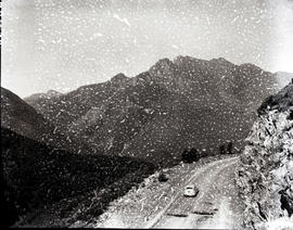 George district, 1954. Outeniqua pass with Montagu pass in the distance.