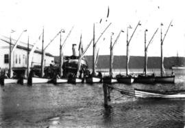 Durban, circa 1890. Quayside in Durban Harbour.