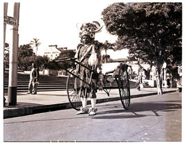 Durban, 1945. Zulu rickshaw.