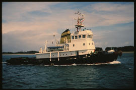 Richards Bay, January 1979. SAR tug 'FH Boltman' in Richards Bay Harbour. [Jan Hoek]