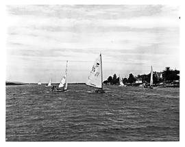 Port Elizabeth district, 1972. Yachting on the Swartkops river at Redhouse.