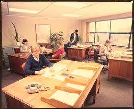 Johannesburg, May 1989. Staff office at SAR Manpower Department. [D Dannhauser]