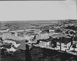 Port Elizabeth, 1950. City centre viewed from the Donkin Reserve.