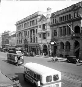 Port Elizabeth, 1932. Trams in Main Street.