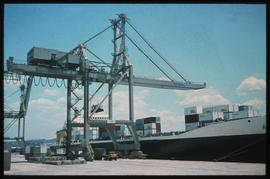 Durban, November 1977. New container terminal in Durban Harbour. [D Dannhauser]