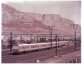 "Cape Town, 1972. Blue Train entering."