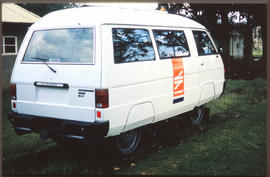 Pretoria, March 1990. SAR Transtrotter rail vehicle at Koedoespoort. [S Grunbauer]