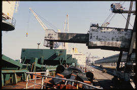 Richards Bay, July 1982. Coal loading facility at Richards Bay harbour. [T Robberts]