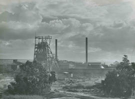Johannesburg, 1939. Gold mine with headgear.