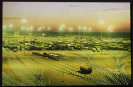 Bapsfontein, 1983. Sentrarand marshalling yard at night.