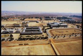 Johannesburg, 1985. Aerial view of SAR Training College at Esselen Park. [D Dannhauser]