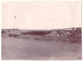 Circa 1900. Anglo-Boer War. Bridge near Rhenoster.